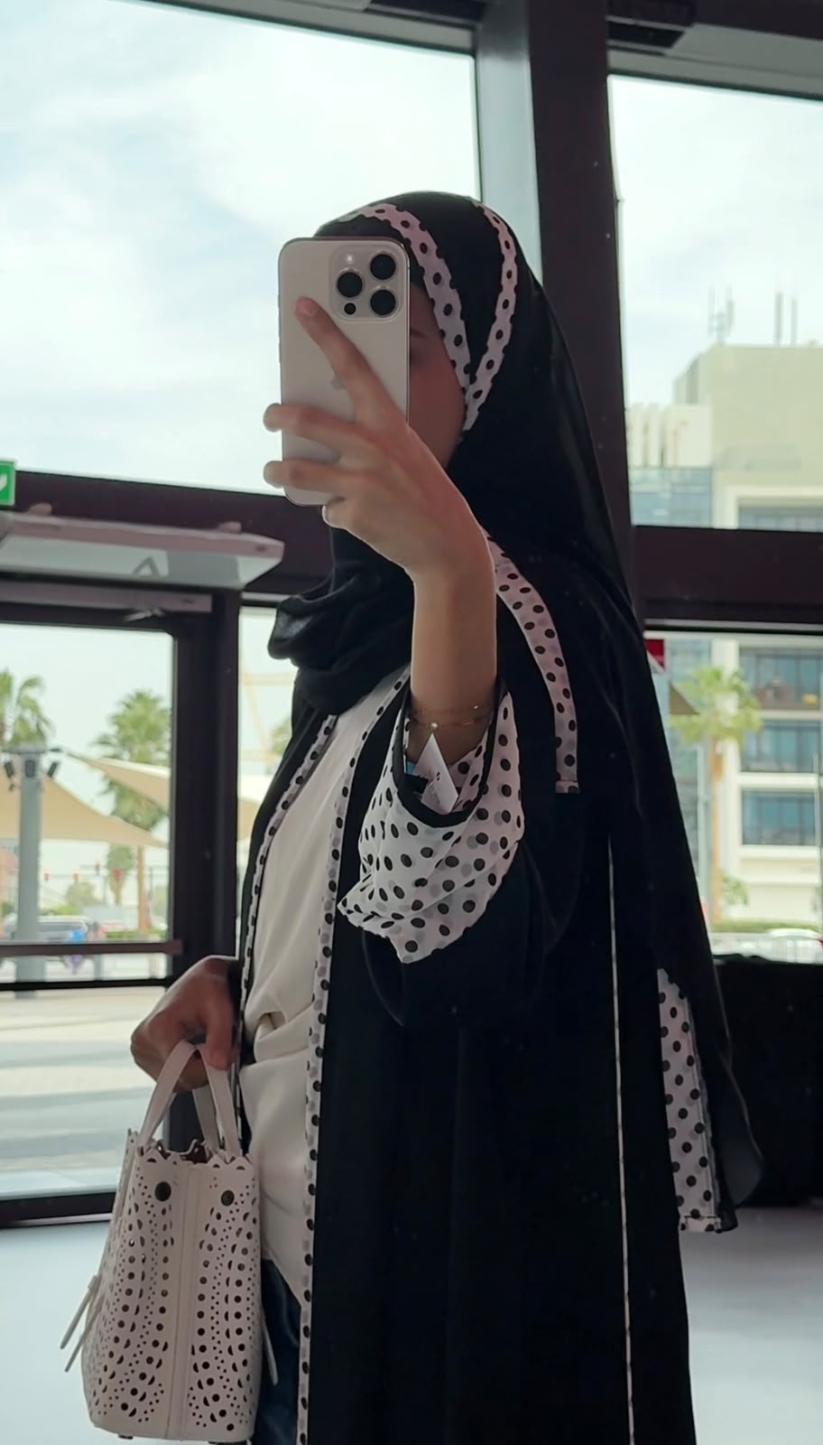 Polka Dot Abaya - Image 3