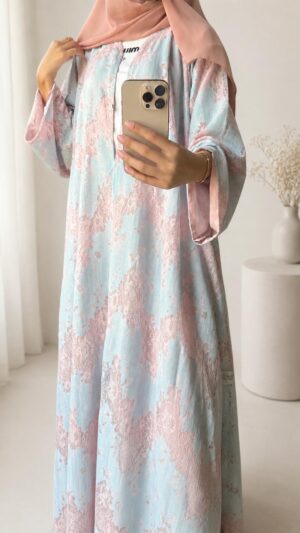 Blue Blossom Summer Abaya