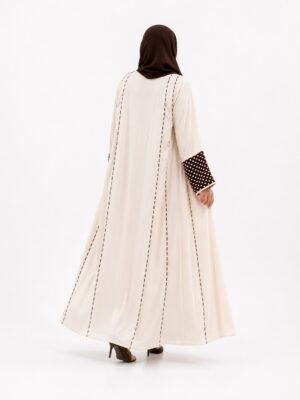 Beige Polka Dot Abaya